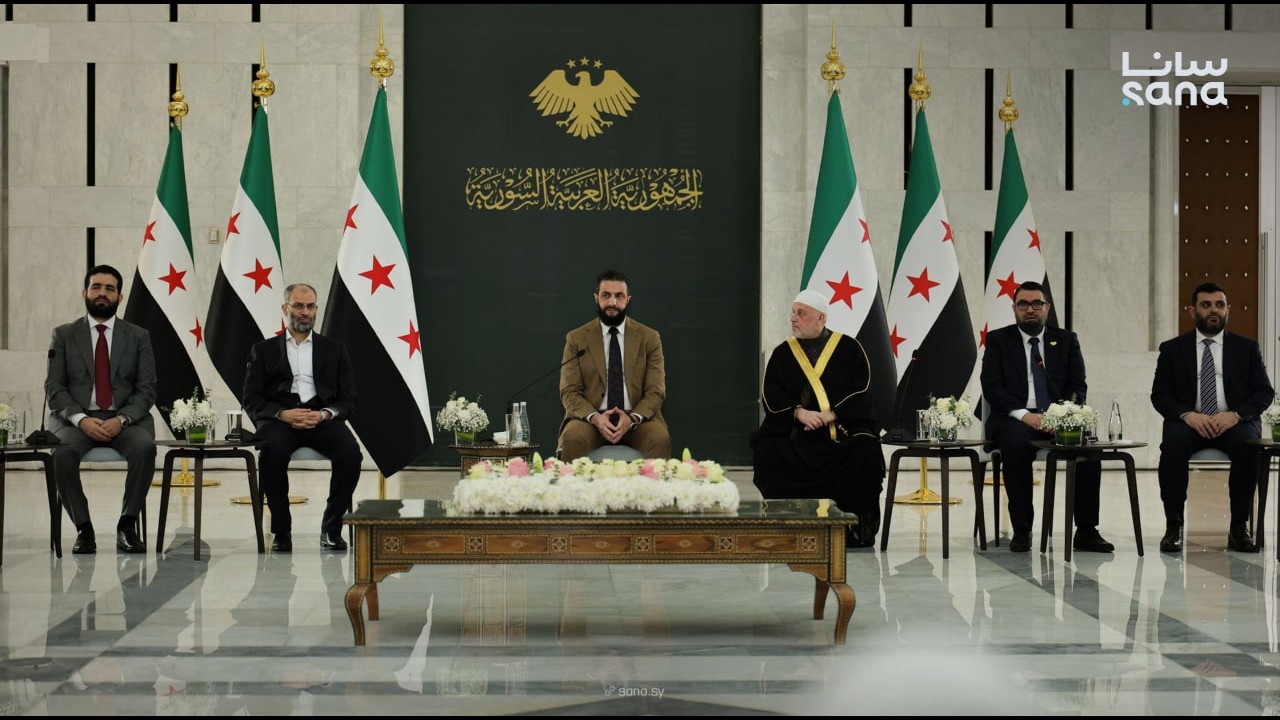 الرئيس الشرع في كلمة عقب تلقيه التهنئة بمناسبة عيد الفطر: لدينا أولويات منها إنهاء مشكلة المخيمات