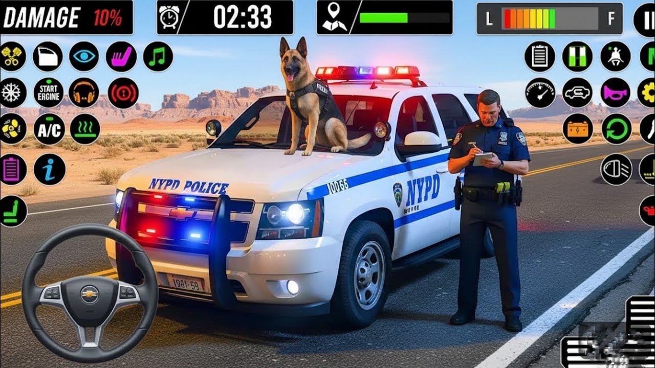 Police Car Chase Simulator 3D - Real City Cop Pursuit - Police Chor Game - Android Gameplay 