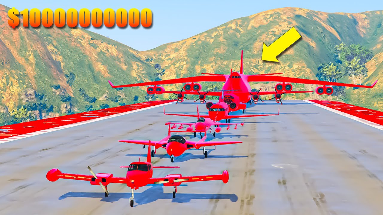 $10000000000000 Planes Crash Challenge with Spiderman😍|#gta5