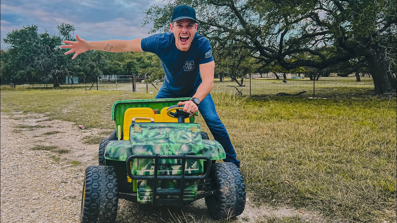 Put a HUGE Battery In a Toy Tractor (Again)