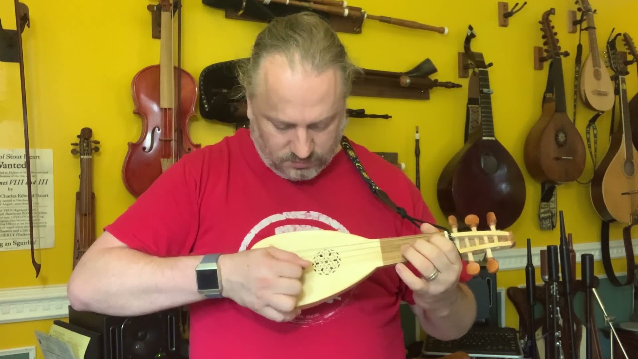 Renaissance mandore built by Jo Dusepo and played by Peter Walker