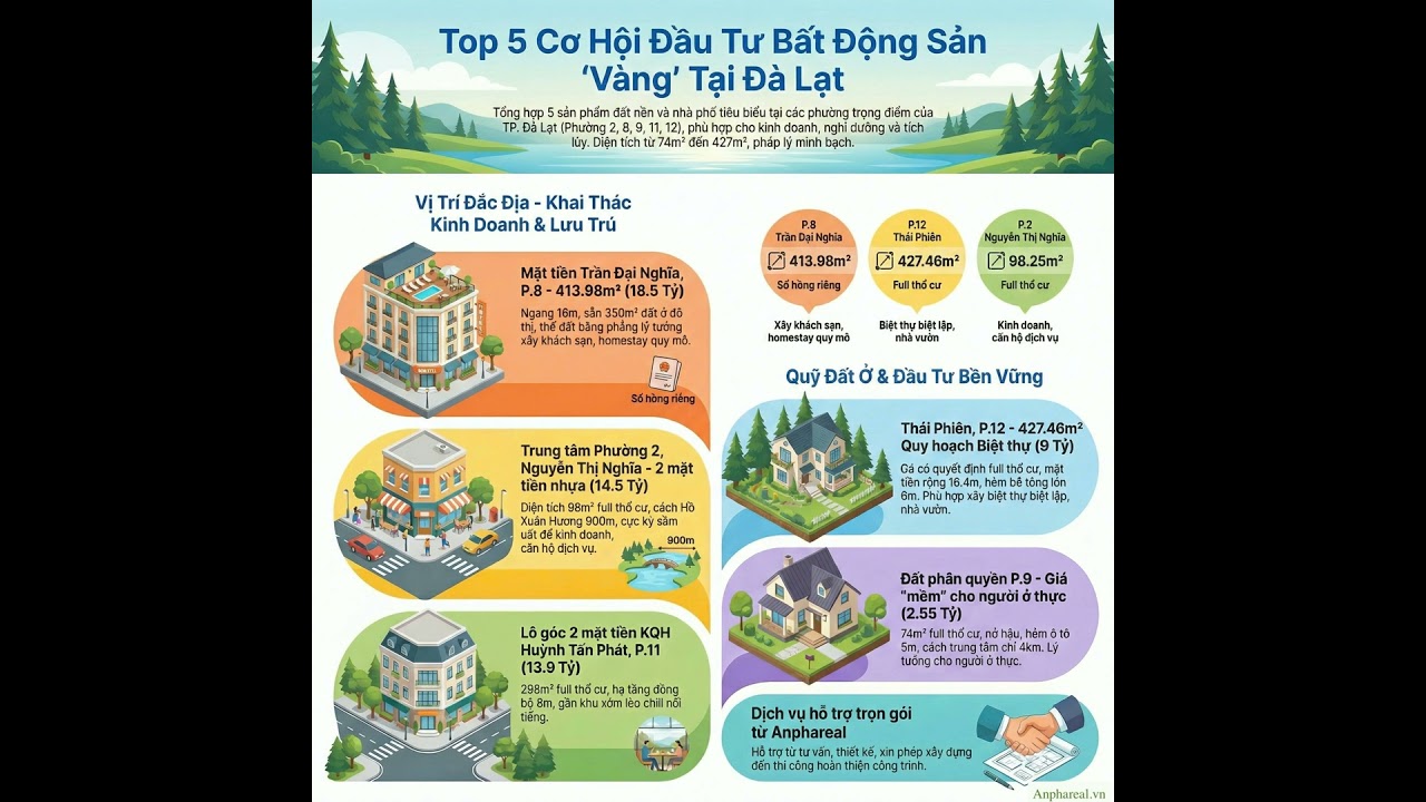Định giá 5 phân khúc đất Đà Lạt