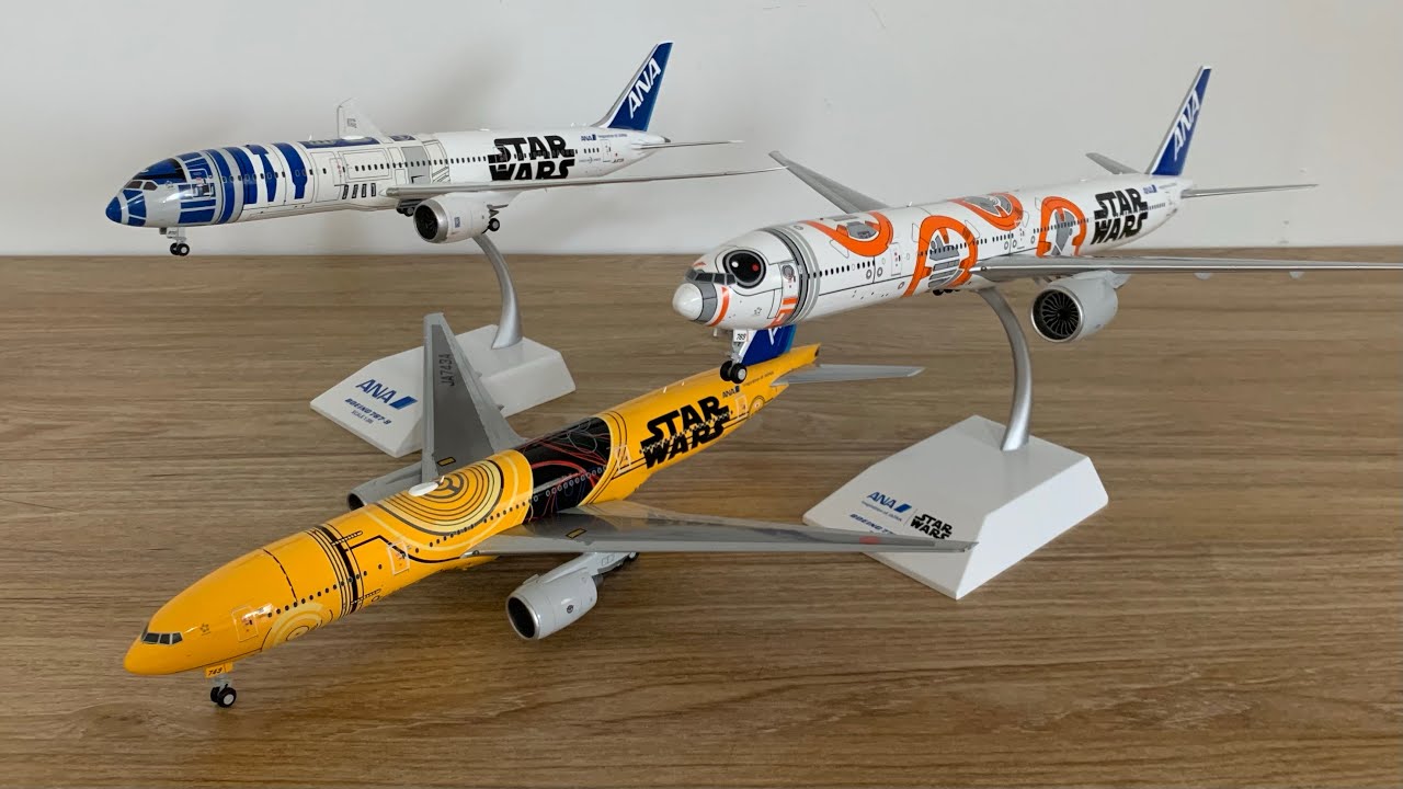 【模型開箱】Jc wings全日空ANA STAR WARS JETS｜B787-9 R2-D2、B777-300ER BB-8、B777-200ER C-3PO