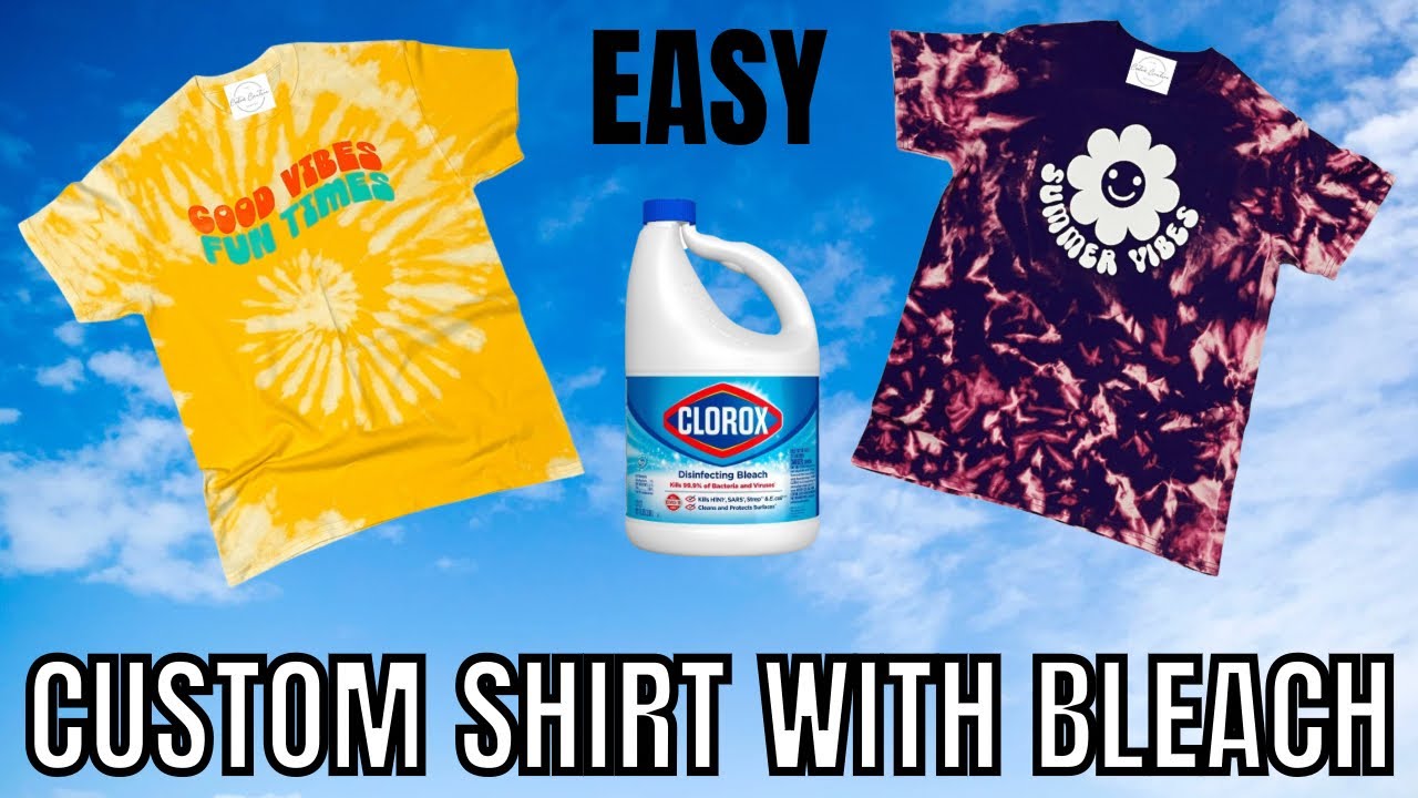 HOW TO BLEACH A SHIRT (With added htv)