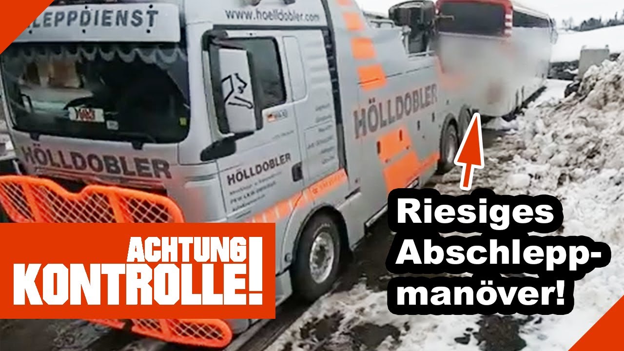 Abschleppen im großen Stil! Reisebus BLOCKIERT & steckt fest!  |1/2| Kabel Eins Achtung Kontrolle