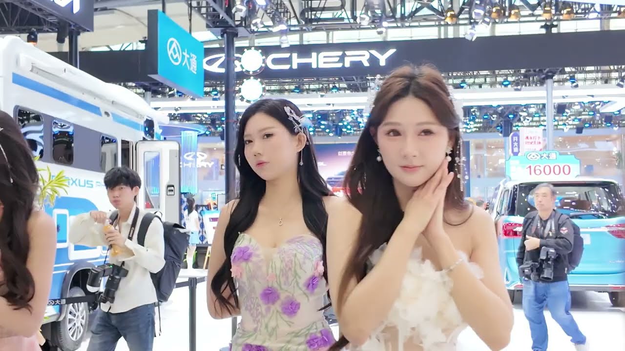 Beautiful Chinese Girls at Guangzhou Auto Show 2025 in China