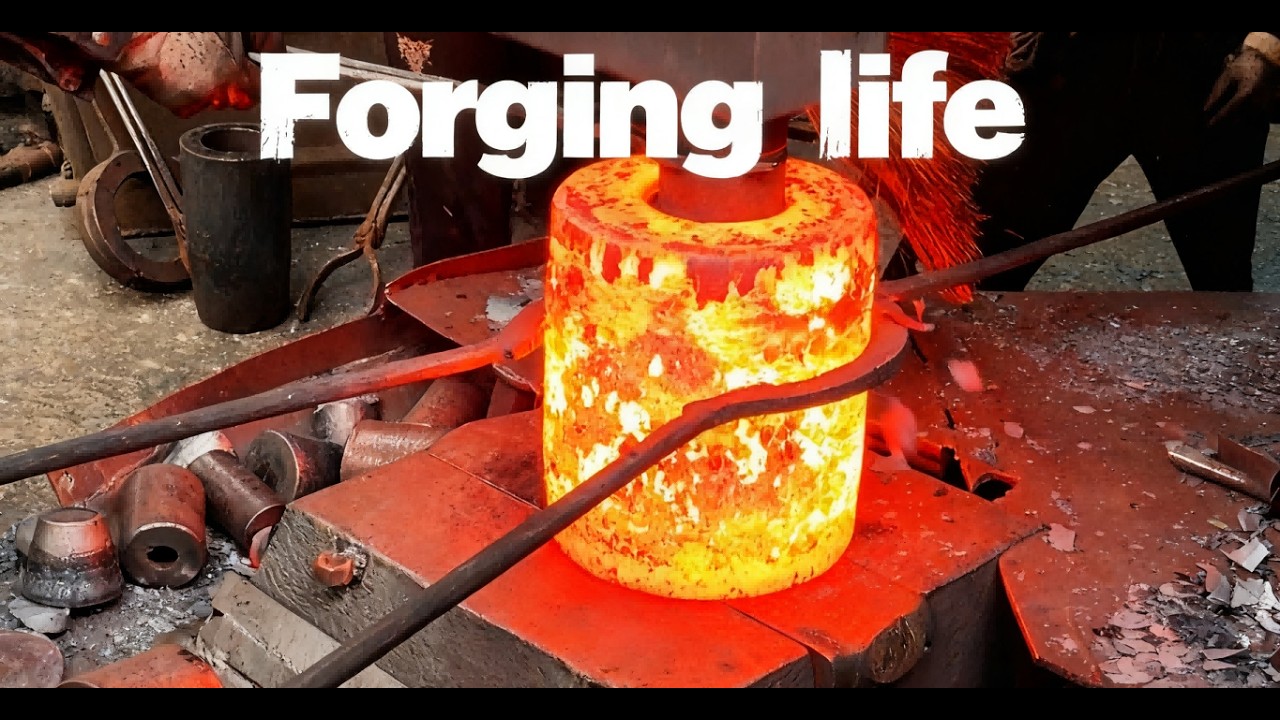 Inside the forging factory Heavy Forging of Alloy Steel Rotor #machine #forging #forge #factory