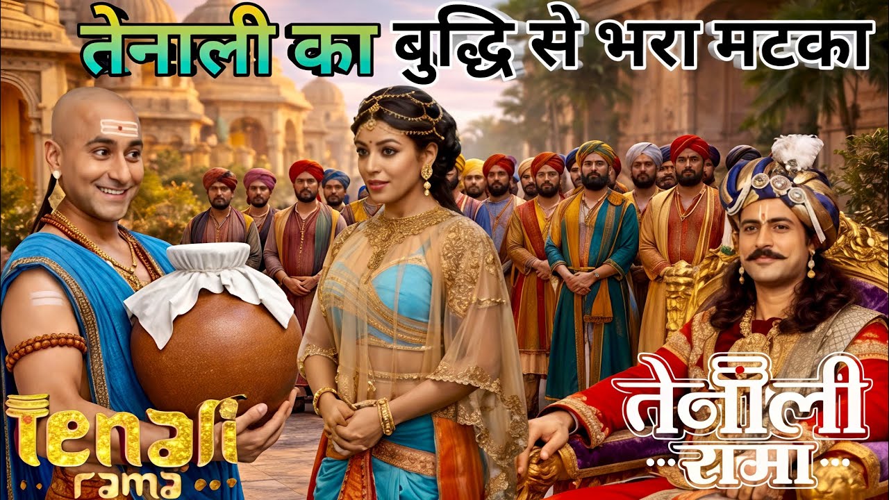 Tenali ram का बुद्धि से भरा मटका /tenali Rama #youtube #storytelling #storybyai #story #tenalirama 