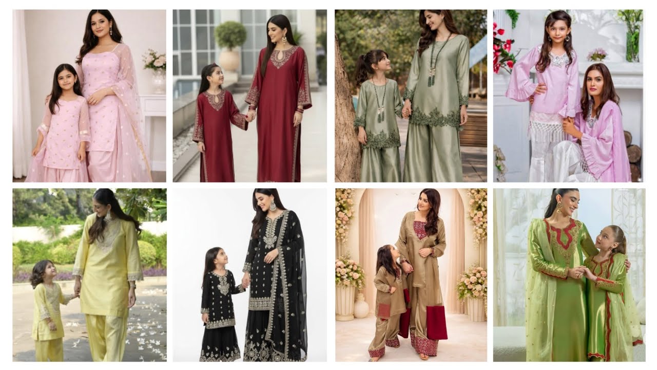 Mother daughter Eid special Same dress design 🎉♥️ #dress #motherdaughter #bestlinesanddps 