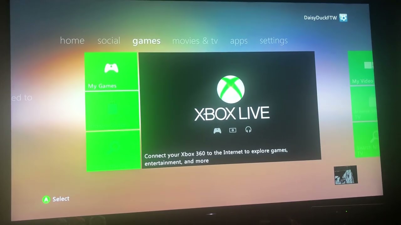 My Xbox 360 Menu Walkthrough