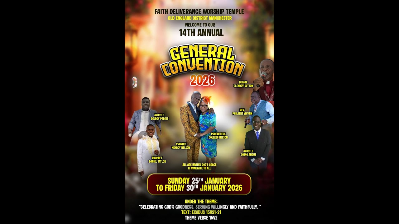 WELCOME TO THE 5TH NIGHT OF OUR 14TH ANNUAL GENERAL CONVENTION 2026 - JANUARY 29 2026