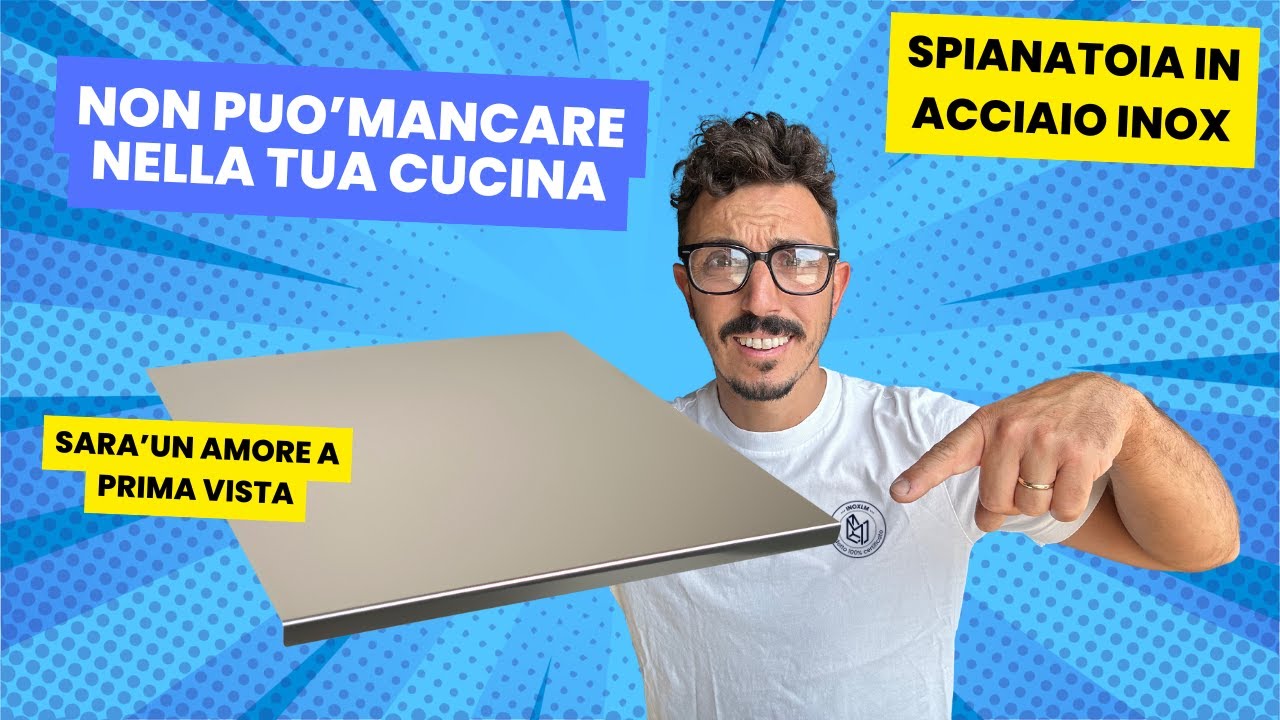 Spianatoia per impastare in acciaio inox AISI 304L. Trasforma la tua cucina domestica!