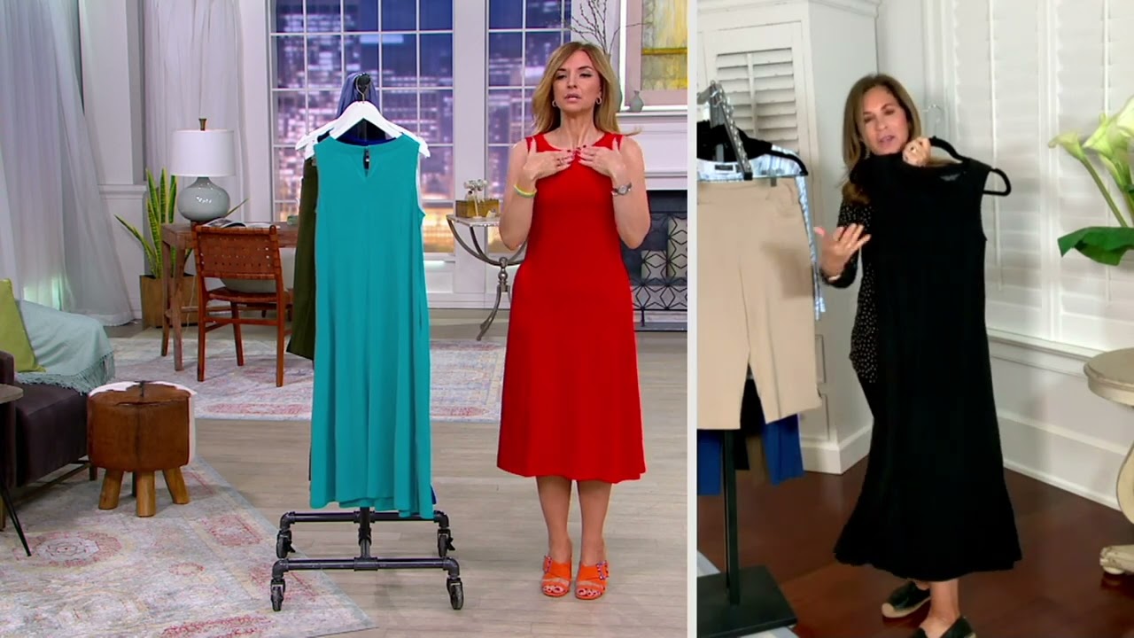 Susan Graver Every Day Liquid Knit Midi Dress on QVC