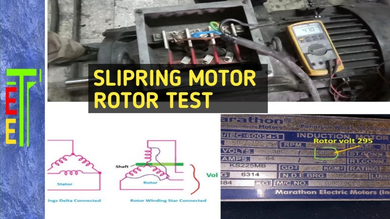 Slipring motor rotor checking