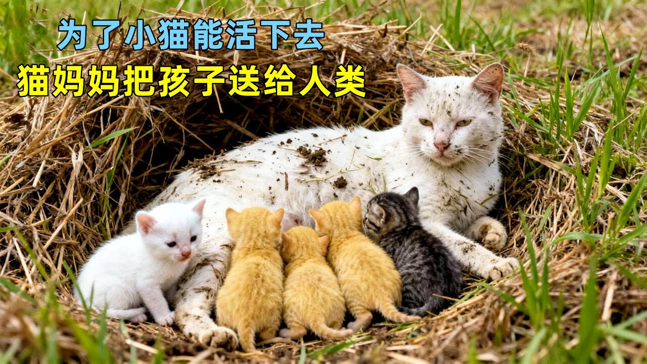 为了小猫能活下去，猫妈妈往返7次，把7个孩子送给人类