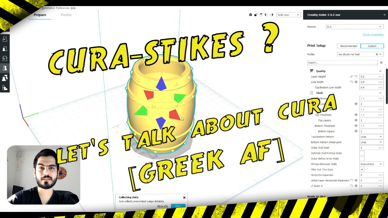 Cura-στηκές? let's learn about 3d printing! Cura For Beginners