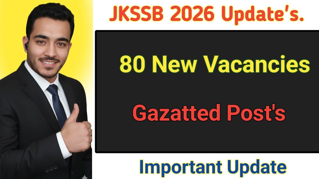 Jkssb new Vacancies update | jammu kashmir jobs update #jkssb #jkpsc #jkpscjobs #jkssbjobs 