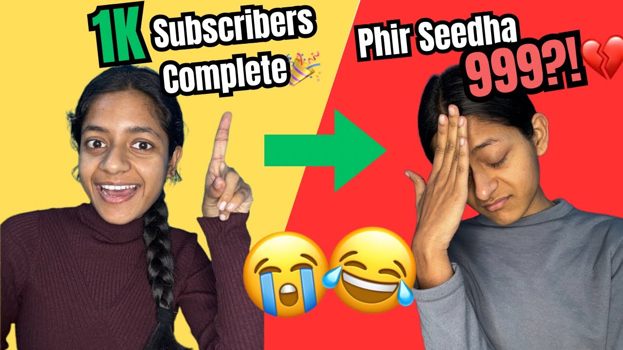 1K Subscribers Ka Sapna 💔999 Pe Atak Gaye 😂| Small Youtuber Struggle