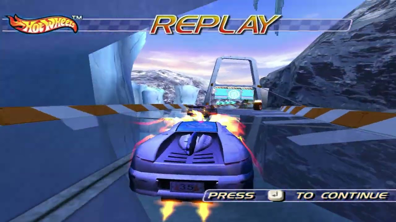 Hot Wheels World Race Backdraft on Glacier Edge