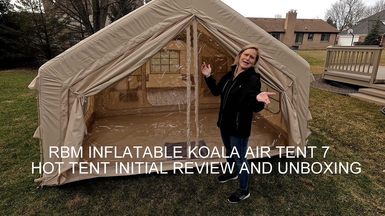 Inflatable Hot Tent Review - RBM Inflatable Koala Air Tent 7 Versatile for Cold/Warm Luxury Camping