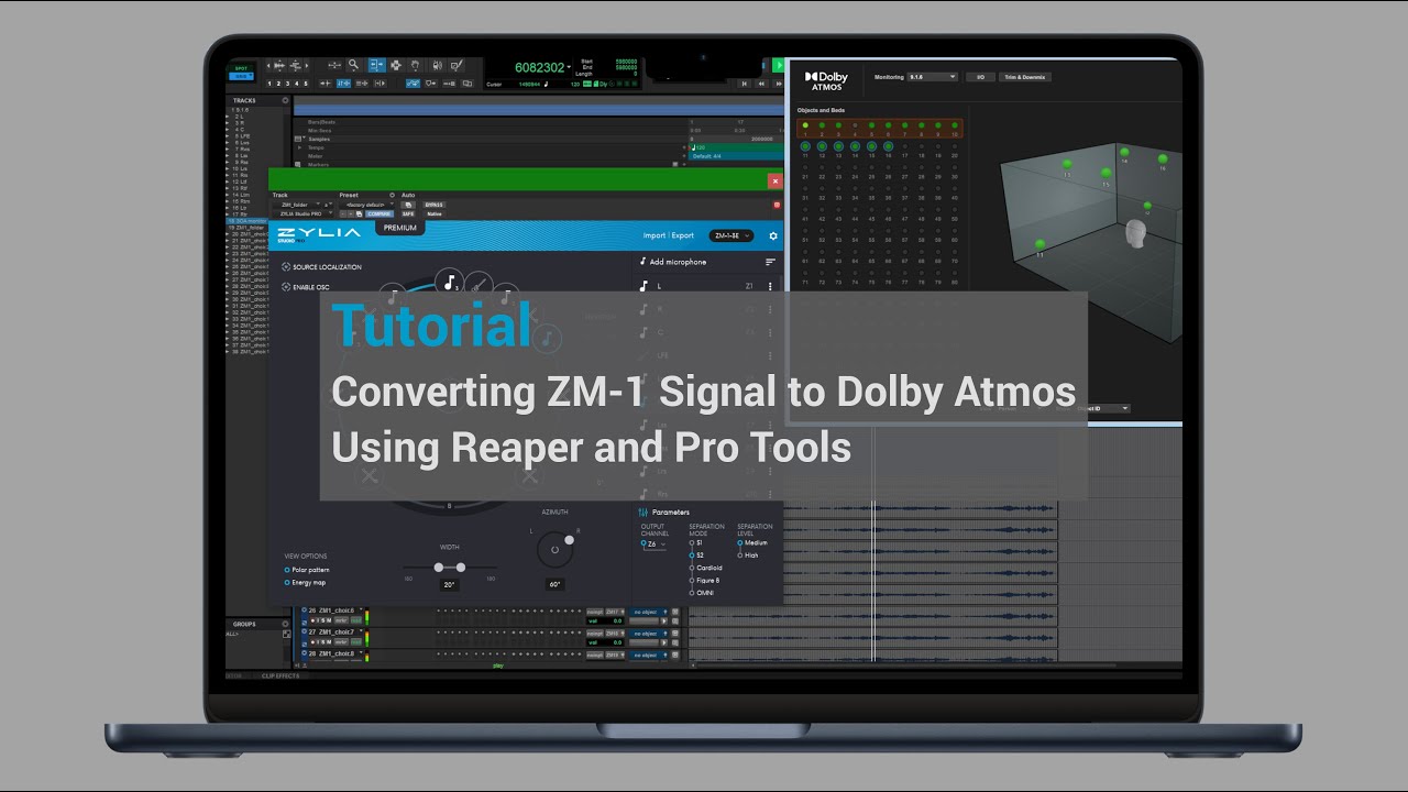 Converting ZM-1 Signal to Dolby Atmos Using Reaper and Pro Tools