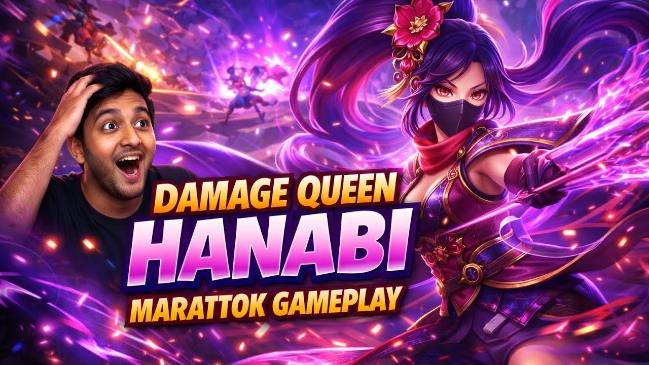 শপতি গেমার ,, DAMAGE QUEEN HANABI 😈🔥 | Marattok Rank Gameplay | Mobile Legends Bangla