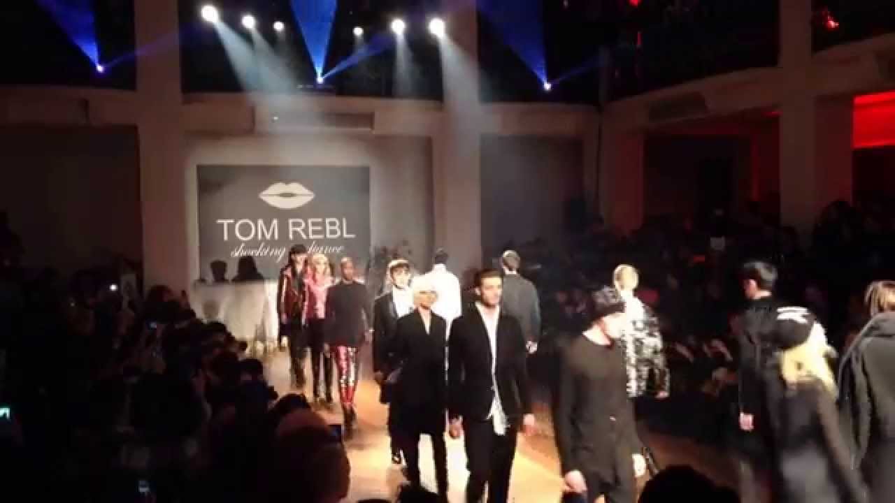 Tom Rebl, end of the fashion show. Milano Moda Uomo, AI 2015/2016