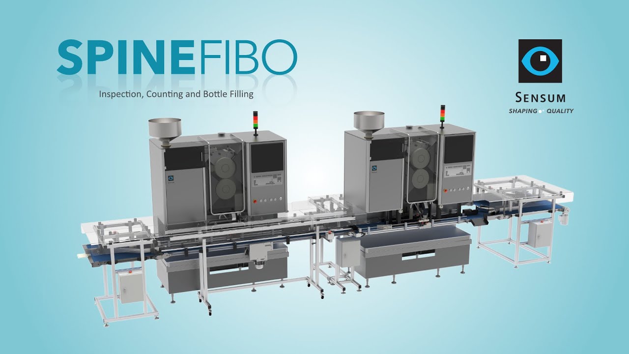 Sensum | SPINE FIBO - Inspection, counting and bottle filling - parallel performance system