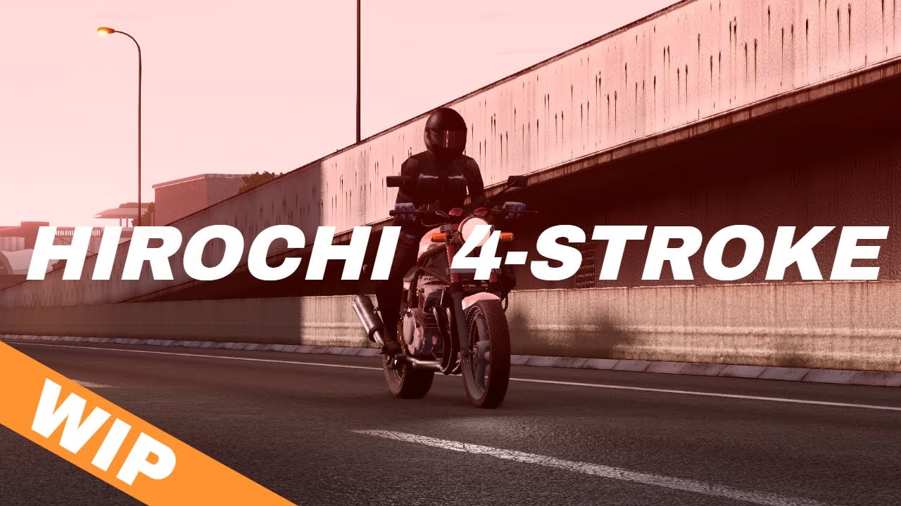 The best motorcycle sound mod! | Hirochi 4-Stroke Engine | WIP | BeamNg.drive