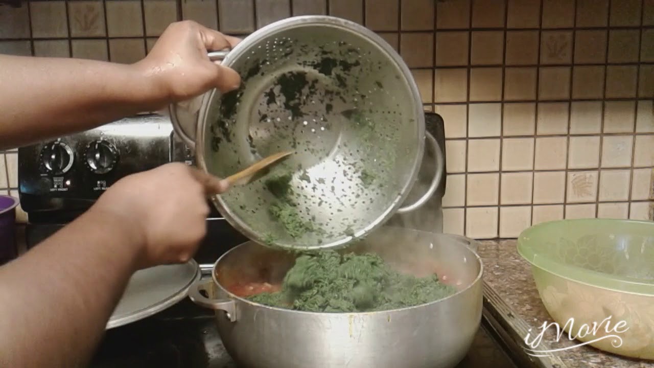 Sierra Leone( cassava leave with Palm oil)