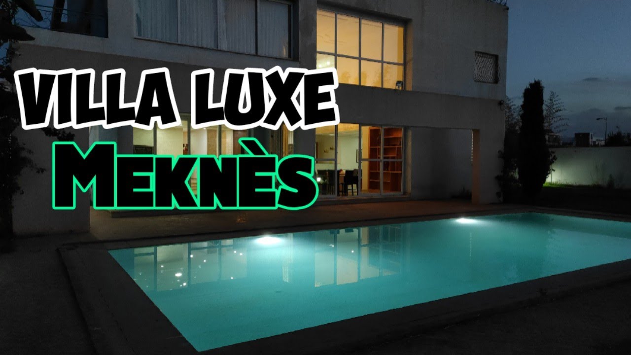 ✨عشاق الأبهة نقدم لكم فيلا🏡من الطراز الفاخر هندسة عصرية أوروبية مسبح🏊‍♂️ و حديقة✨#فيلا_مكناس #للبيع✨