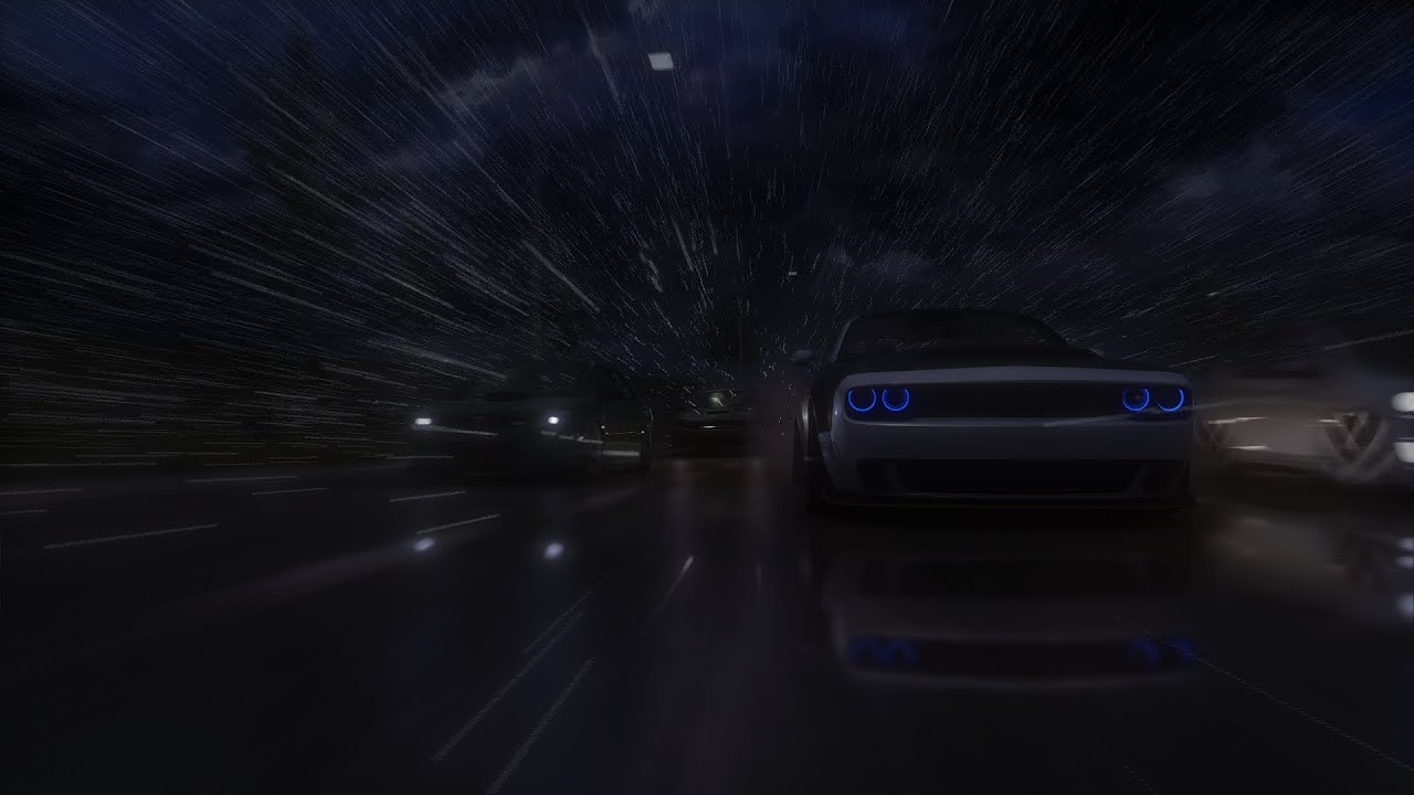 Hellcats Cutting through Dense Traffic On Busy Highway! - Assetto Corsa