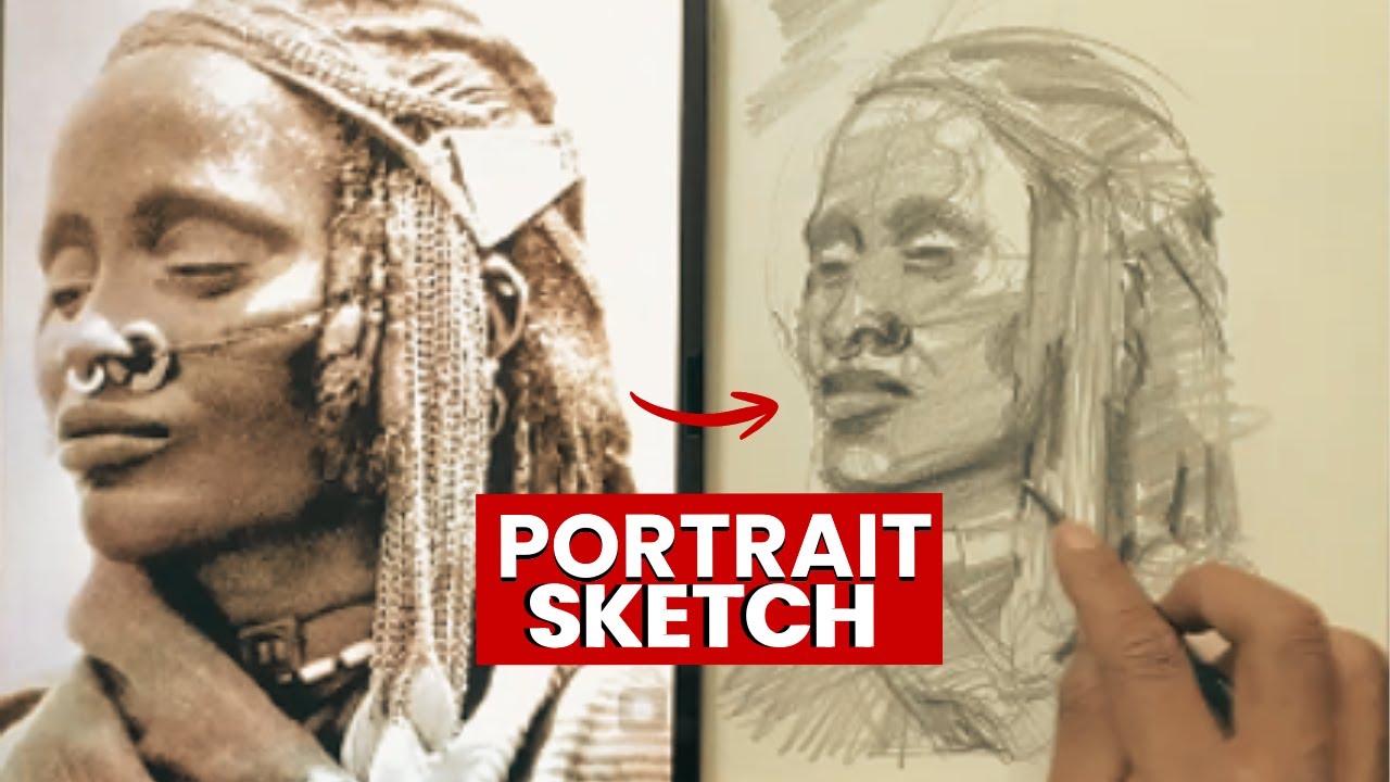 Portrait Sketch | Beginner Friendly Face Drawing Tutorial #tutorial #portraitdrawing #facedrawing