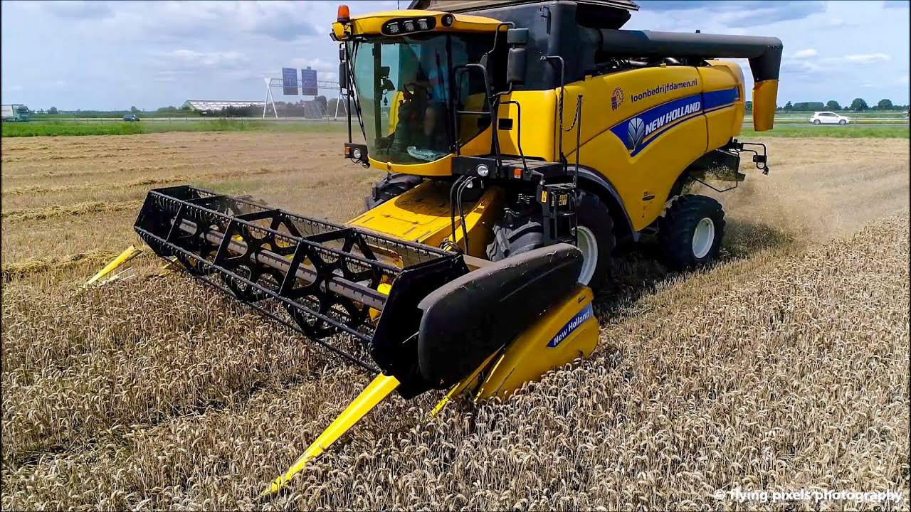 Tarwe dorsen | Threshing wheat | Weizen dreschen | New Holland CX | Graanoogst | Wheat harvest