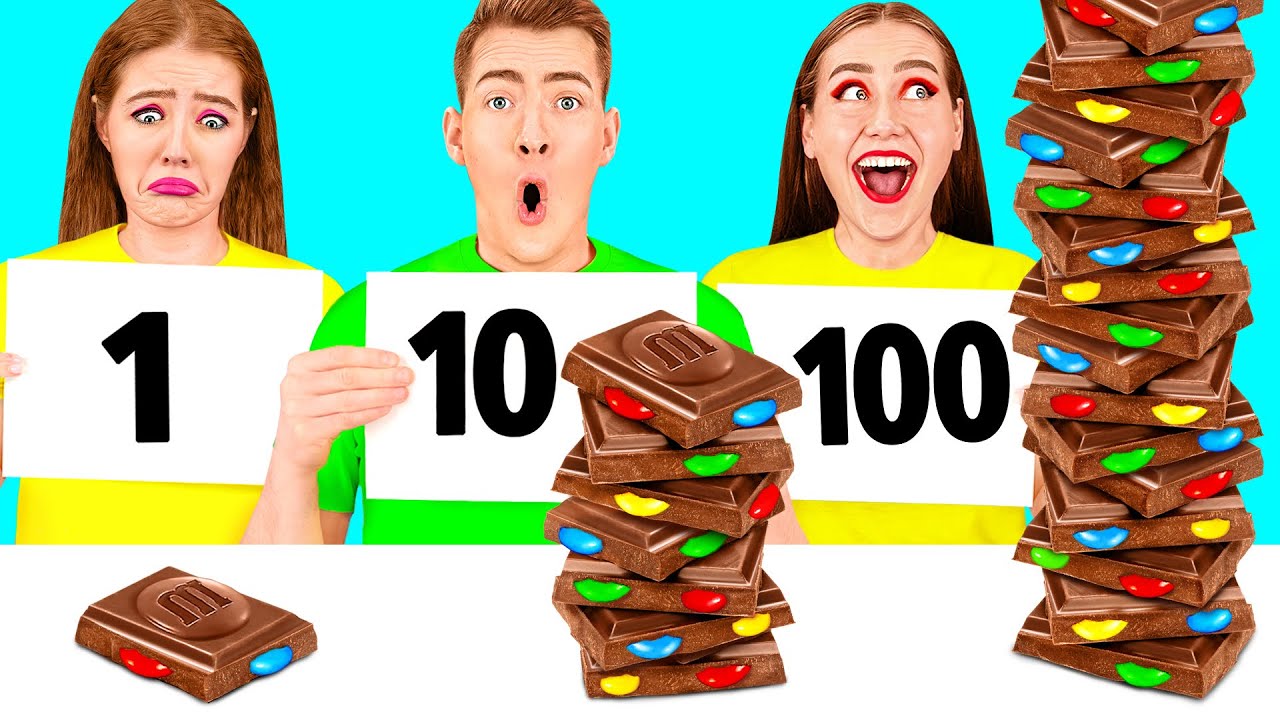 100 Vrstev Jídla Výzva | Chytré Gadgety vs Hacky Best Funny Challenges