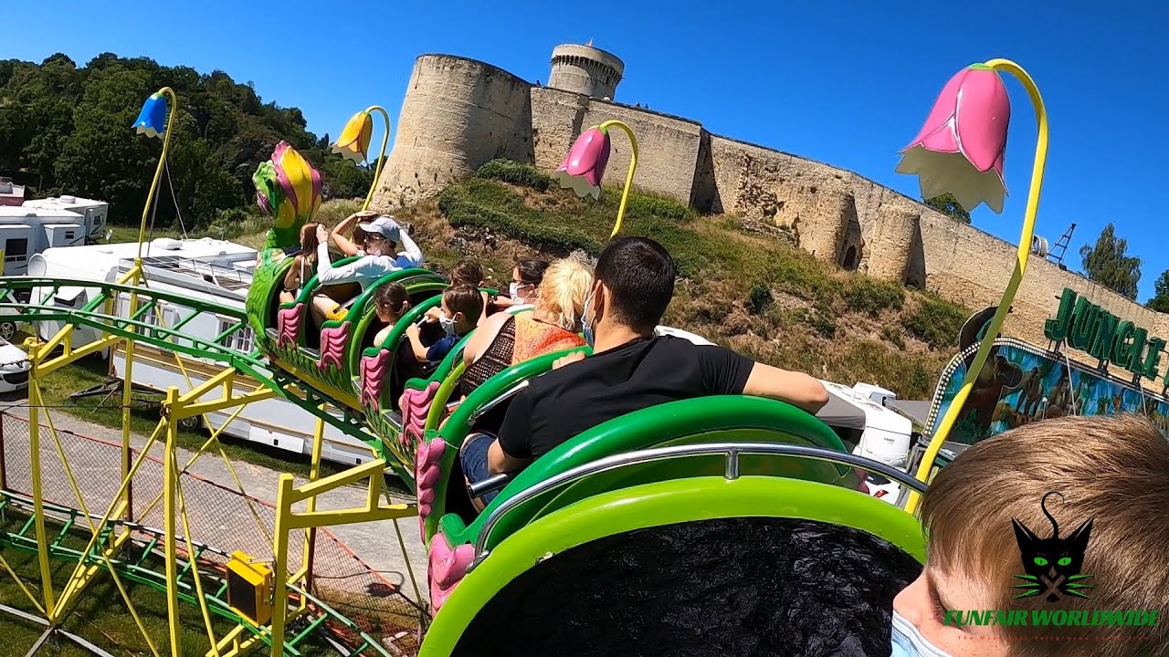 DRAGON.Coaster Onride POV at Fete Foraine de Falaise  2021 🇫🇷