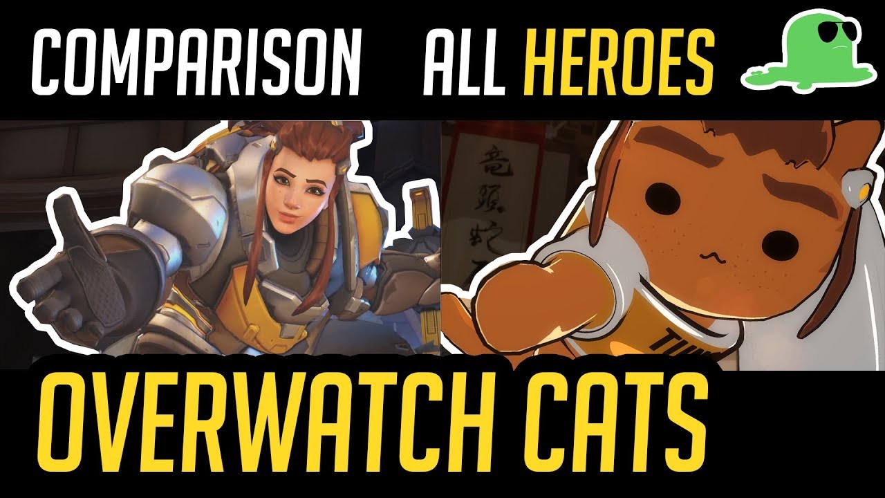 [Comparison] Overwatch but with Cats - ALL HEROES - 