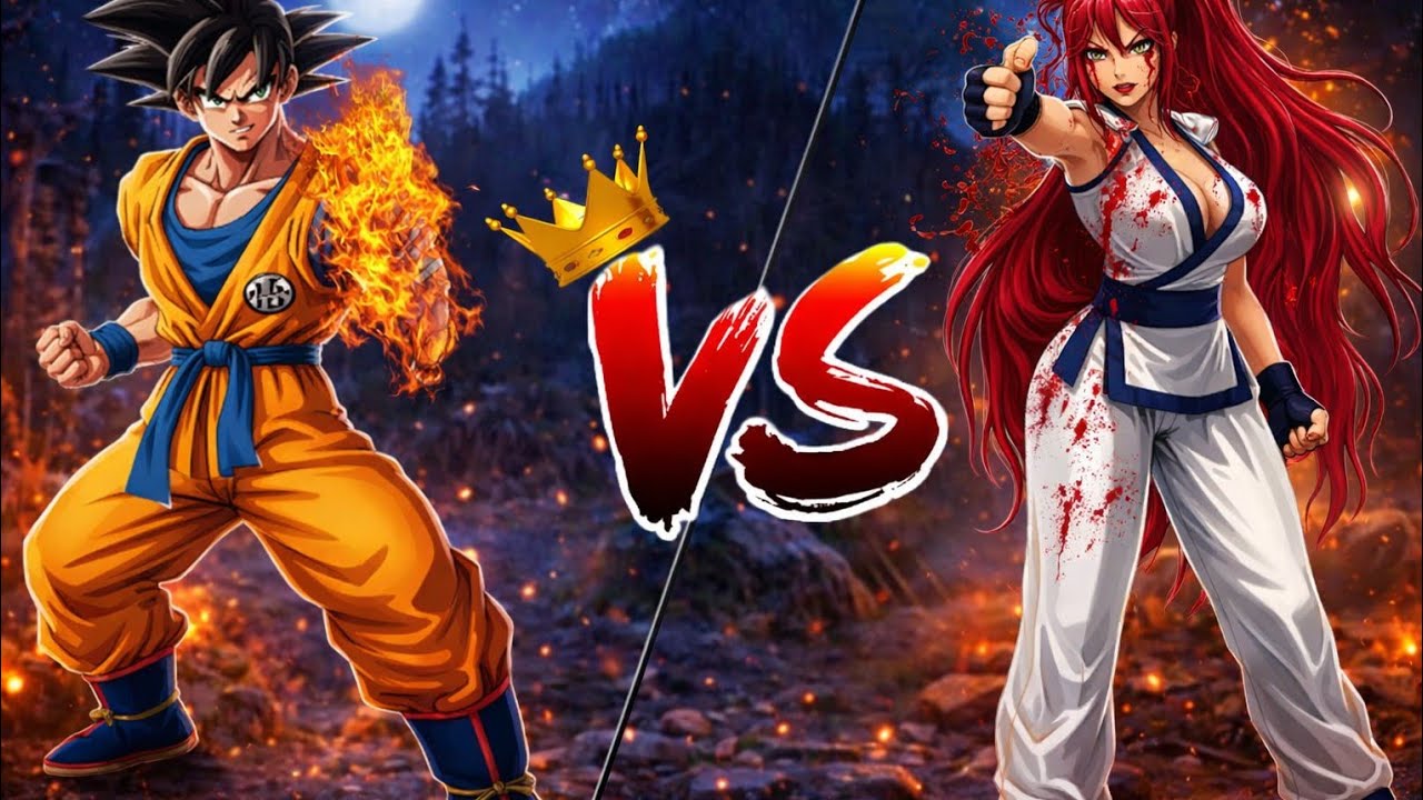 😱 Безумная битва! Гоку против девушки-кунг-фу 🔥💥 | MUGEN KOF