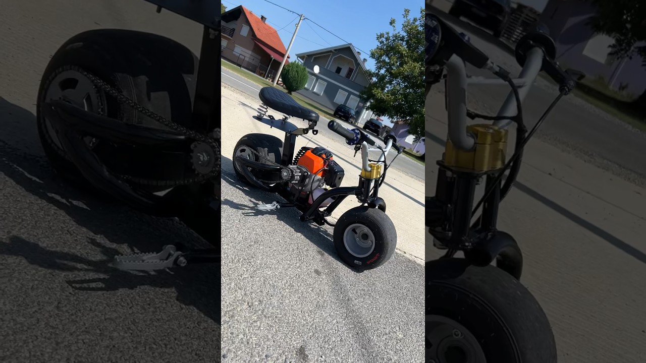 Homemade Mini TRIMMER 50cc Motorcycle !? #motorcycle #trimmer #50cc #diy #homemade #minimotorcycle
