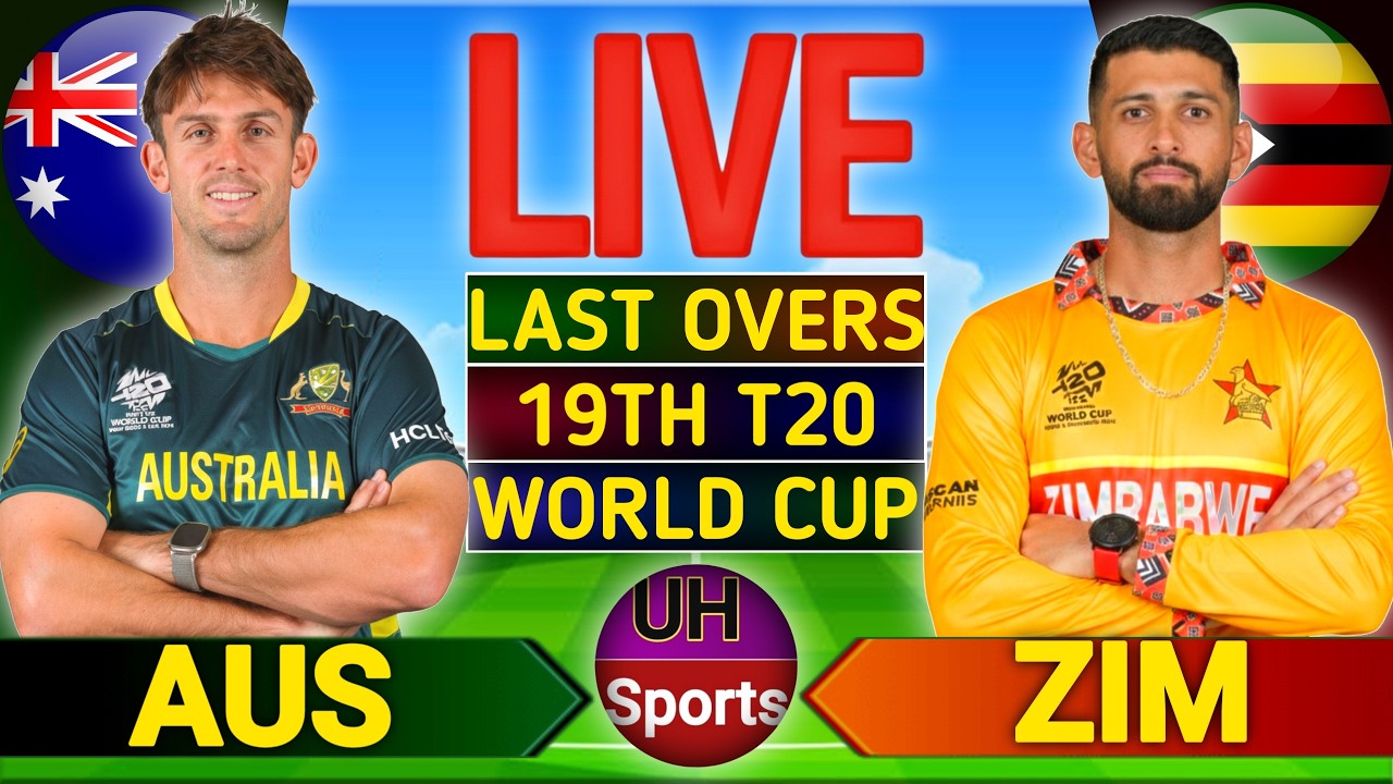 AUS vs ZIM Live Match Score & Fan Chat, T20 World Cup 2026 | T20 Cricket Live  Match Today, AUS BAT