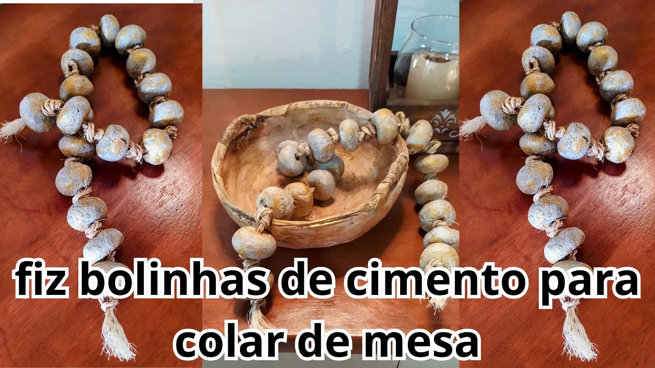 Diy| Faça bolinhas de madeira fack usando  cimento