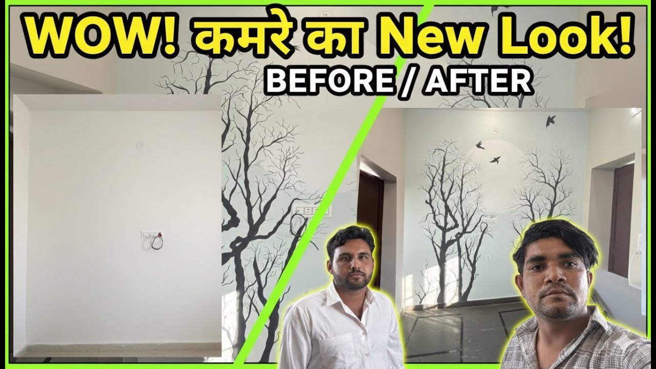 Bedroom wall design 2025 | Decoration painting art | wall paint design idea