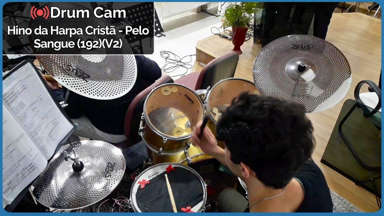ASL - Hino da Harpa Cristã - Pelo Sangue (192)(V2) - Drum Cam - IEADC-Ahú