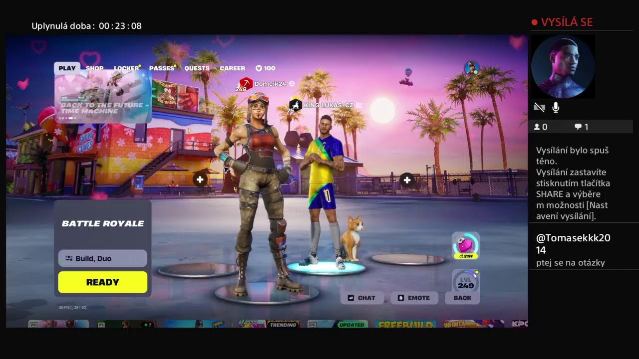 Hraju fortnite  jestli se chceš připojit můžeš