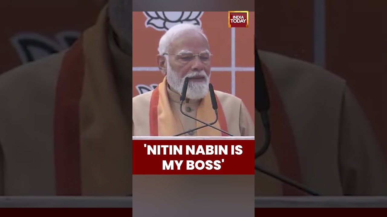 PM Modi Declares &ldquo;Nitin Nabin Is My Boss&rdquo; at BJP Headquarters #nitinnabin #bjp #modi #indianpolitics
