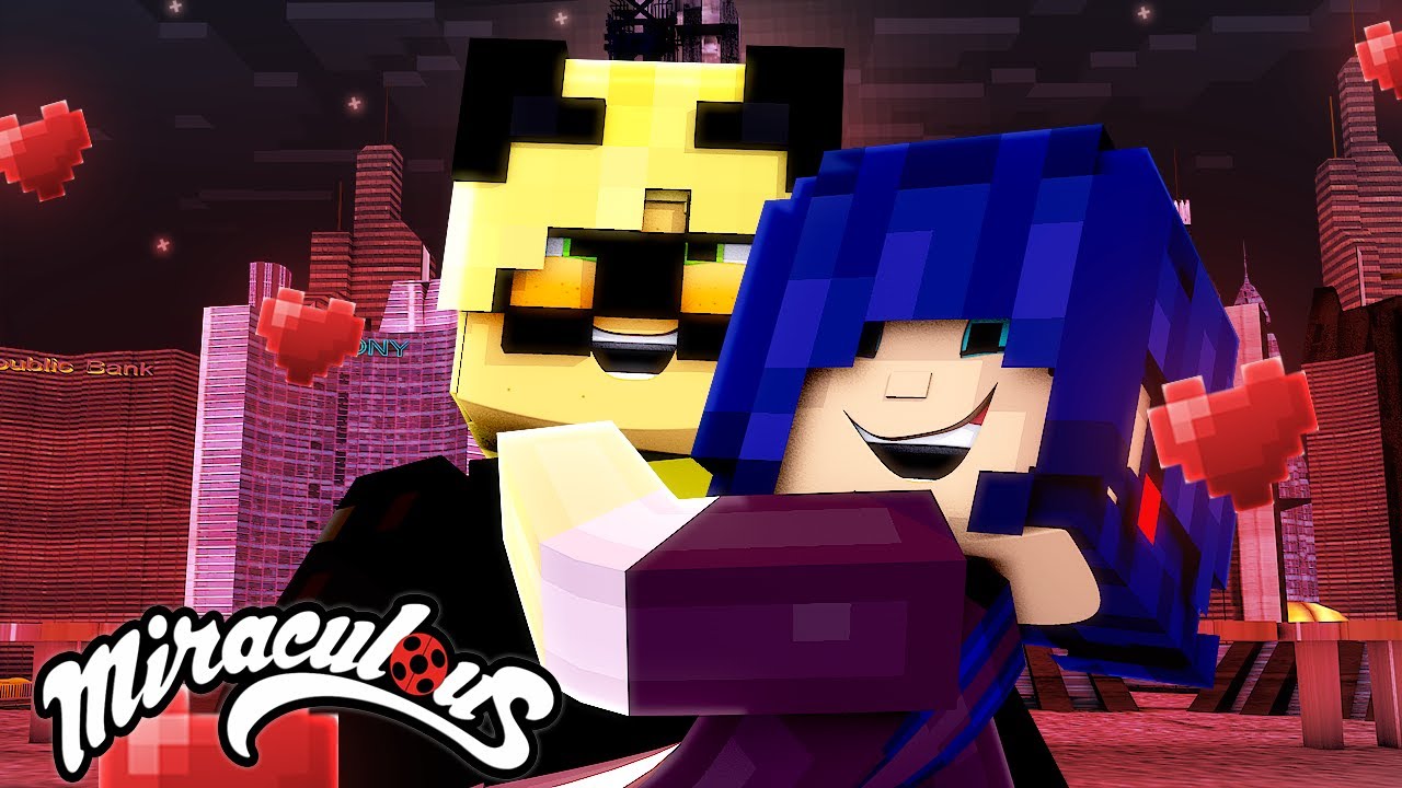 Minecraft: MARICHAT! MARINETTE PASSOU O DIA COM O CAT NOIR(Ep.32) MIRACULOUS AS AVENTURAS DE LADYBUG
