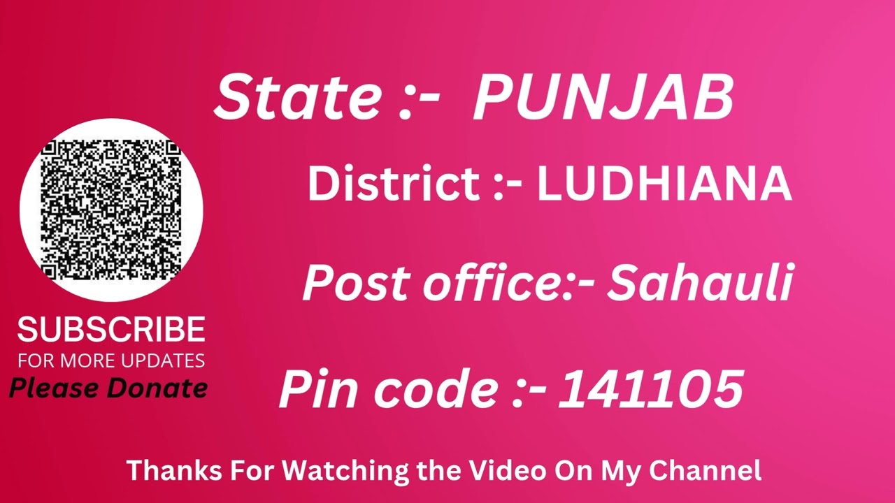 Punjab Ludhiana Sahauli Ka pin code 141105 / Ludhiana Sahauli ka post office
