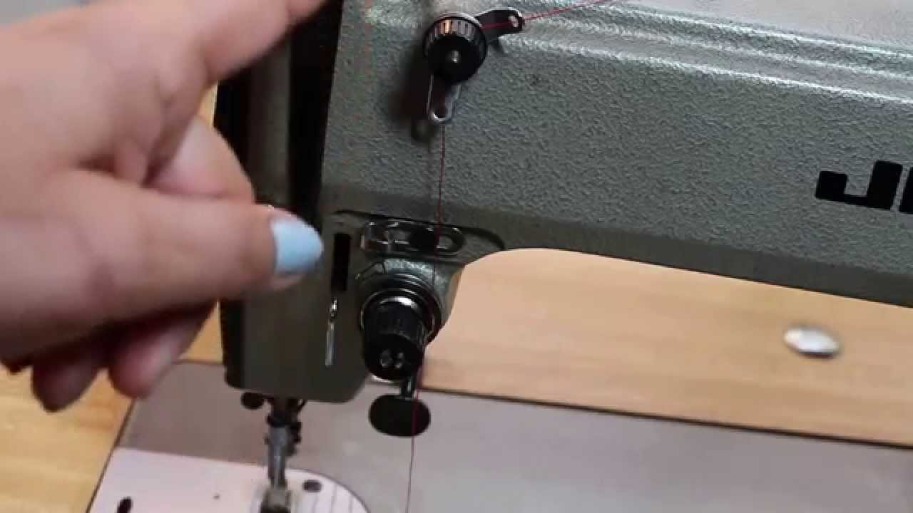 Threading Juki industrial single needle sewing machine (Top Thread)