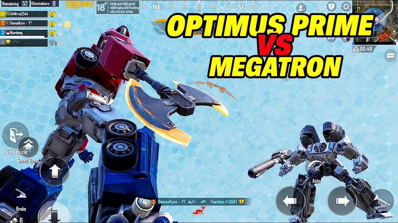 Optimus Prime vs Megatron – The Ultimate Battle Comes to PUBG! 🔥