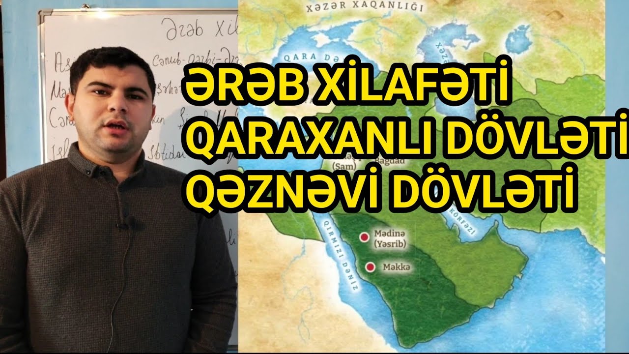 Dim ,Miq ,Ərəb xilafəti ,Qaraxanlı dövləti, Qəznəvi dövləti ,yeni dərslik əsasında